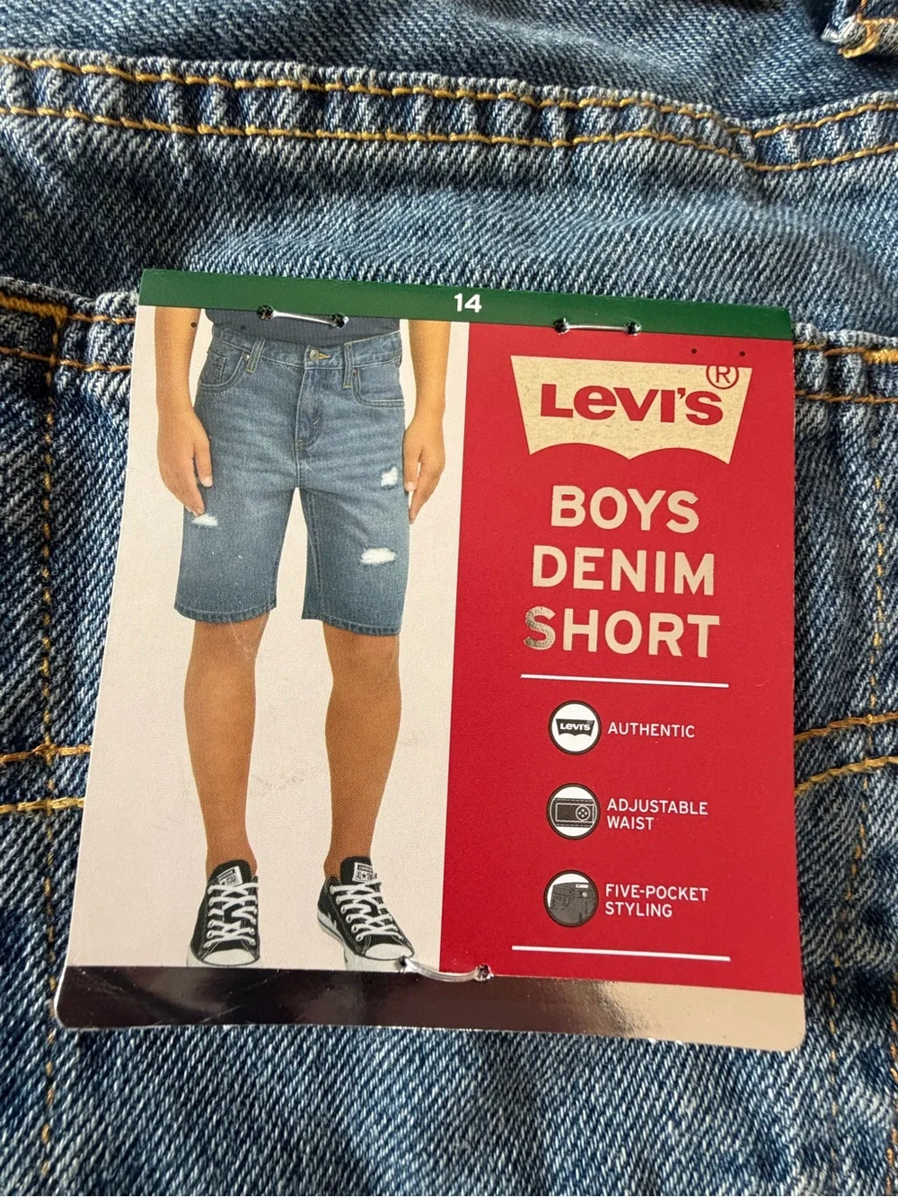Levi's Light Blue Distressed Jean Shorts